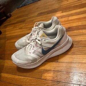 Nike White and Navy Athletic Shoes